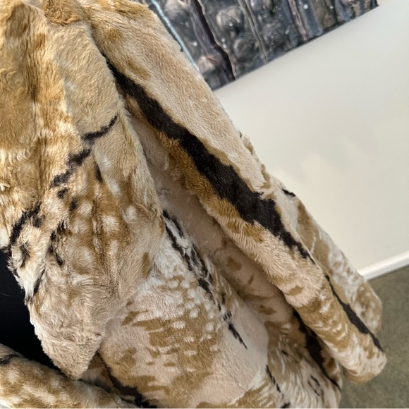 Vintage Women's 16 Faux Short Hair Fur Teddy Jacket Unique - Picture 5 of 16